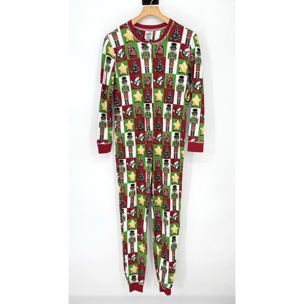NWT Brand New 2024 Ugly Christmas Waffle Bucees Footless Pajamas Adult Small